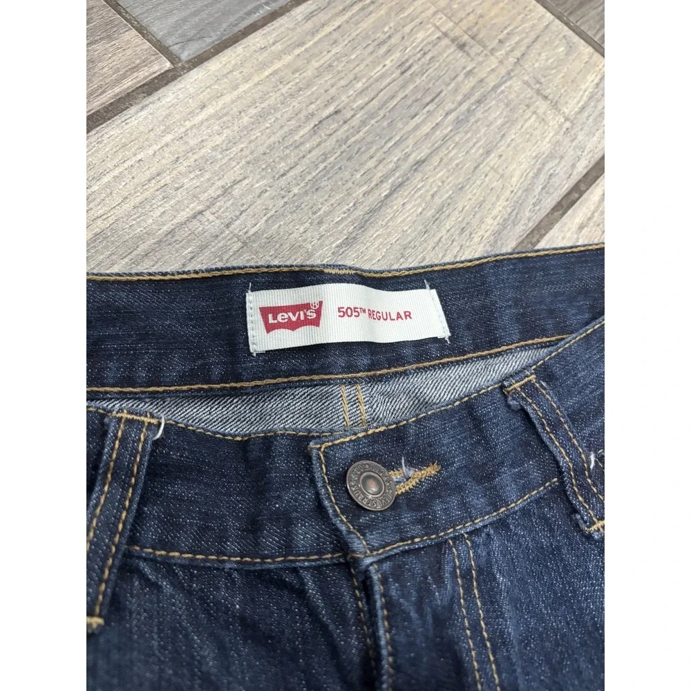 Levi's 505 Regular Fit Men's Jeans Dark Wash Denim W33 L28